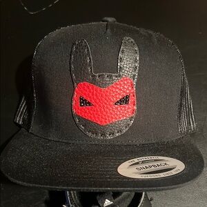 Snapback Cap with Red and Black Design